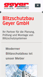 Mobile Screenshot of geyer-blitzschutzbau.de
